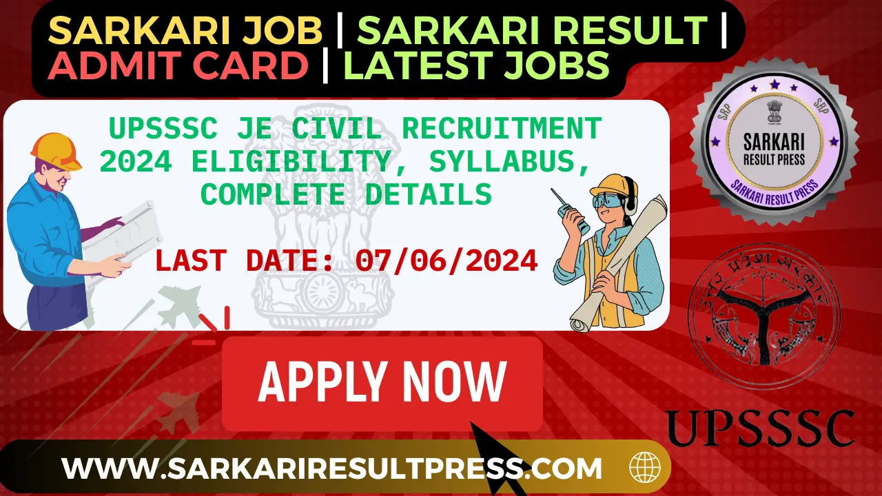 UPSSSC JE Civil Recruitment 2024