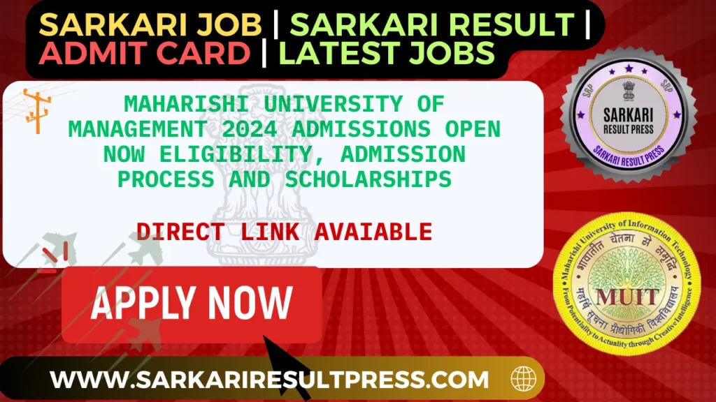 Maharishi University Admissions 2024