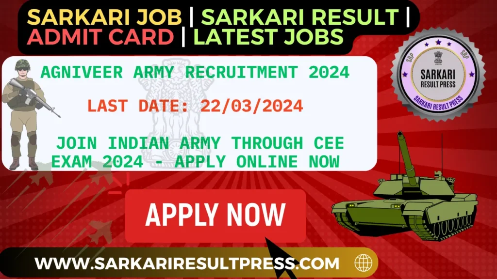 Agniveer Army Recruitment 2024: Join Indian Army