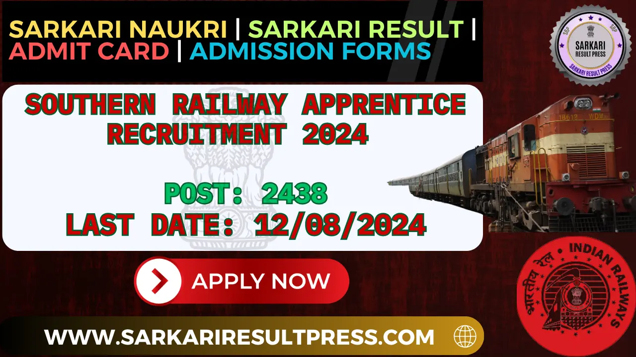 Southern Railway Apprentice Recruitment 2024