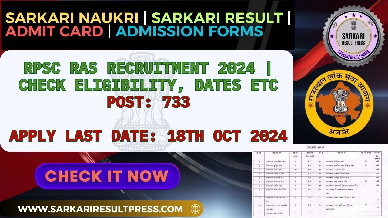 RPSC RAS Recruitment 2024